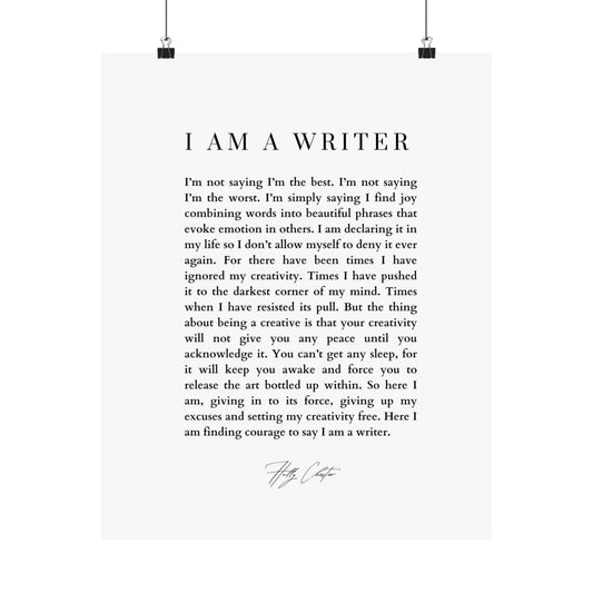 I Am A Writer Print