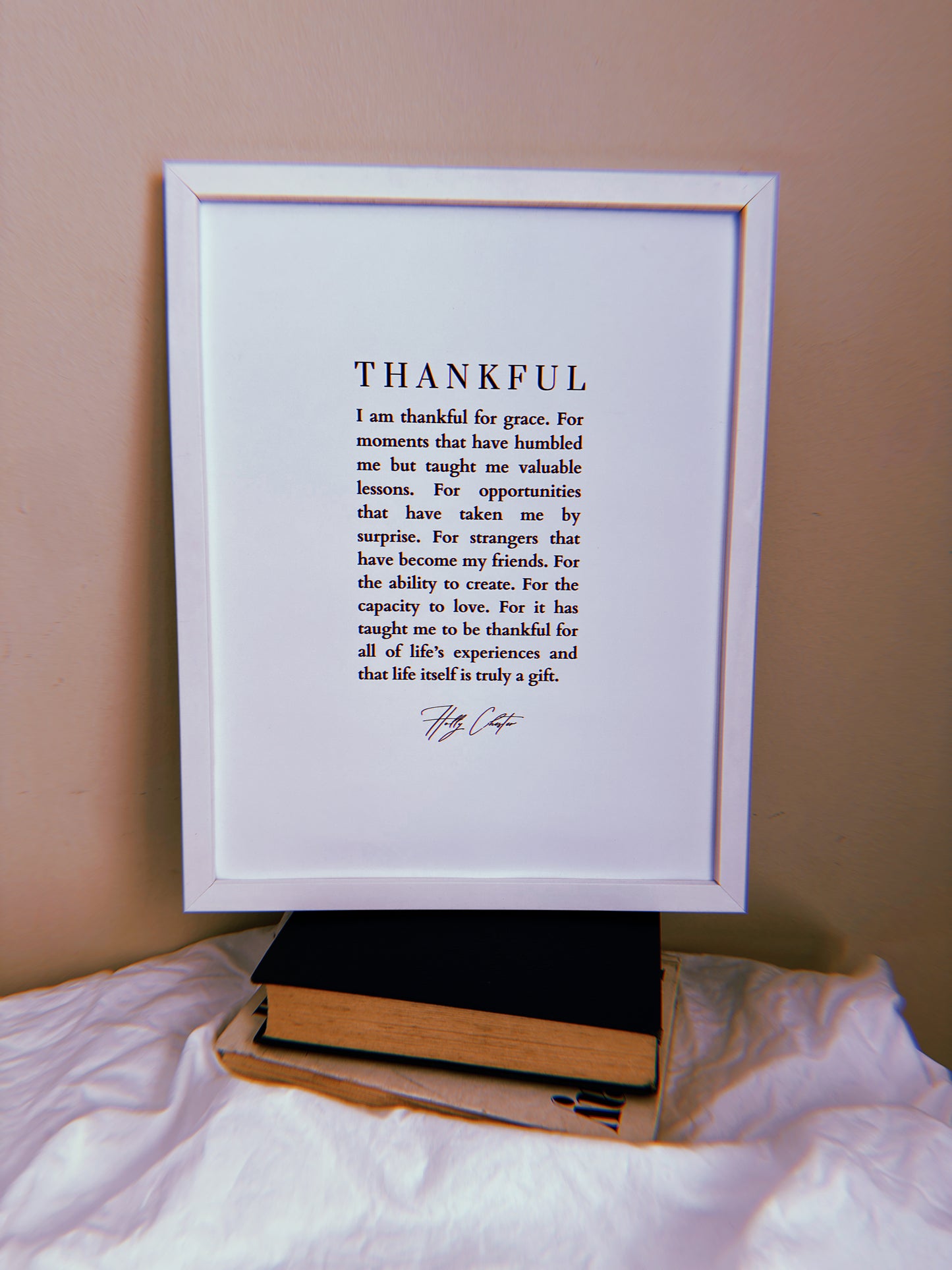 Thankful Black & White Print