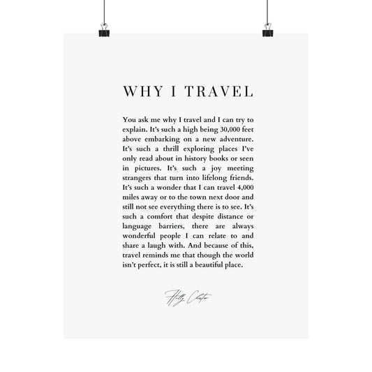 Why I Travel Print
