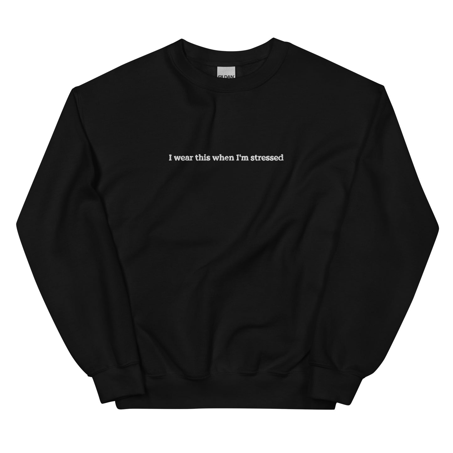 Embroidered Stressed Sweatshirt